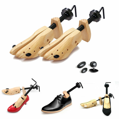 2-Way Wooden Shoes Stretcher Expander Shoe Timber Unisex Bunion Plugs AU STOCK