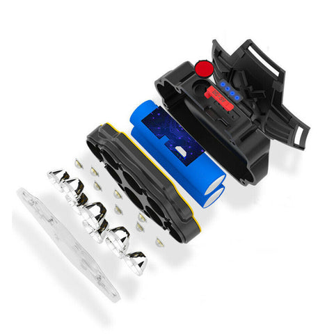 8 LED T6 Headlamp Headlight Torch Rechargeable Flashlight Work Light