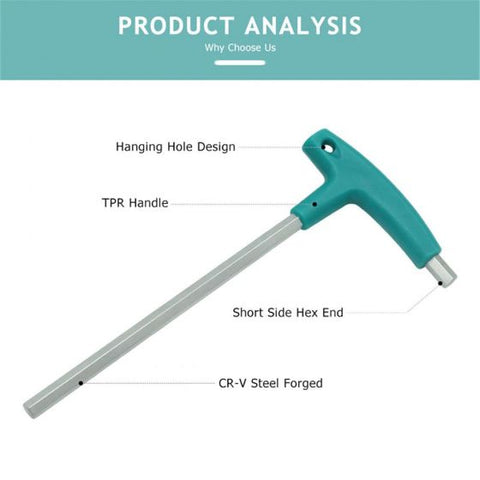 9pcs T Hex Set Allen Screwdriver Bit Metal Key Screw Steel Wrench Tool