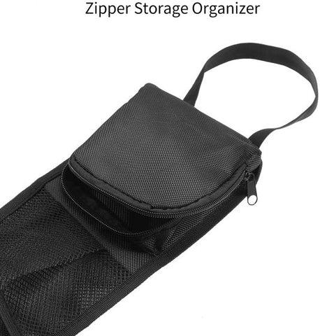 Car Seat Side Storage Bag 3 Pockets Front Seat Mesh Hanging Bag for Auto Small Items, Durable Drink Holder Storage Pockets Fit for All Vehicles