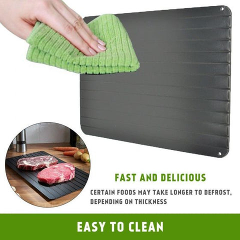 Fast Defrosting Tray Thawing Plate, Rapid Thawing Plate & Board for Frozen Meat & Food, Defrosting Mat Thaw Meat Quickly, No Electricity, No Chemicals, No Microwave