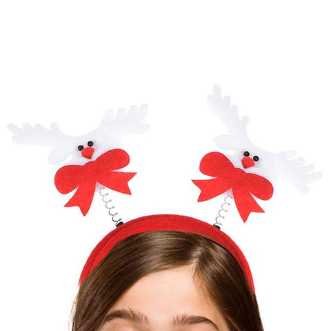 Christmas Fun Springy Hair Band Lovely Hair Hoop Cartoon Headwear Party Supplies Xmas Decor Photo Props Gift (Bear)