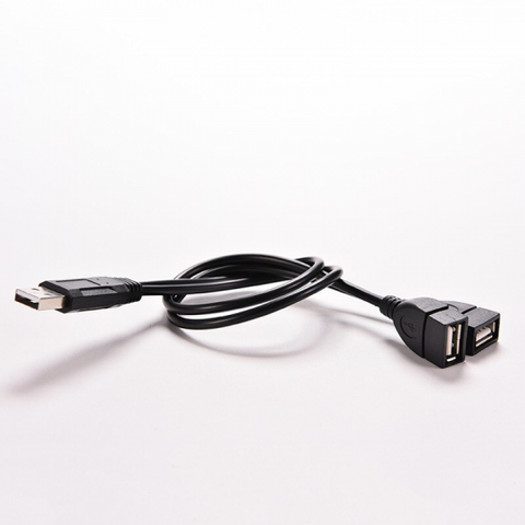 USB Male to 2-Female Cable Adapter