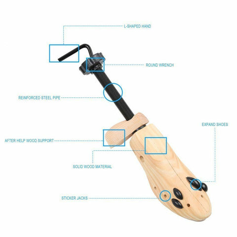 2-Way Wooden Shoes Stretcher Expander Shoe Timber Unisex Bunion Plugs AU STOCK