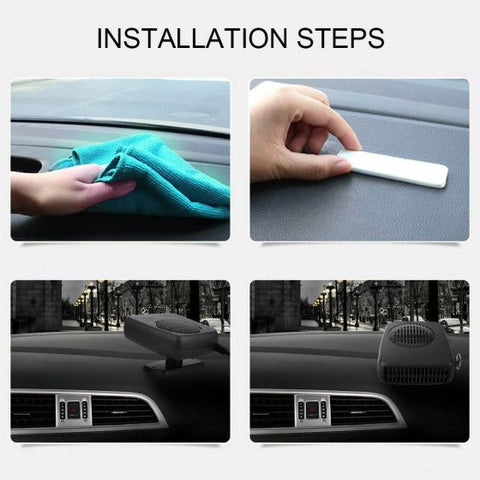 Car Universal 12V 200W Portable Electric Heater Heating Dryer Fan Defroster Demister