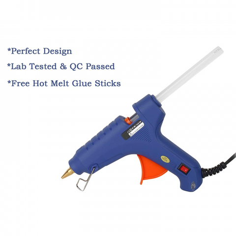 Hot Glue Gun with 50 pcs Melt Glue Sticks Kit Flexible Trigger Temperature Corded Glue Gun for Craft Supplies