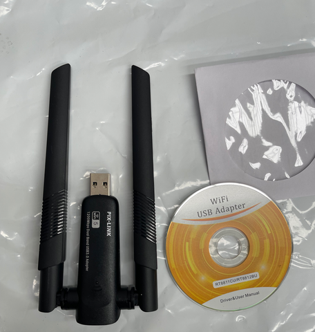PIX-LINK AC1200 Wireless USB Wifi Adapter 2.4G&5G Network Card Dual Antennas High-Gain Wifi Reveiver USB 3.0 For PC Home Use