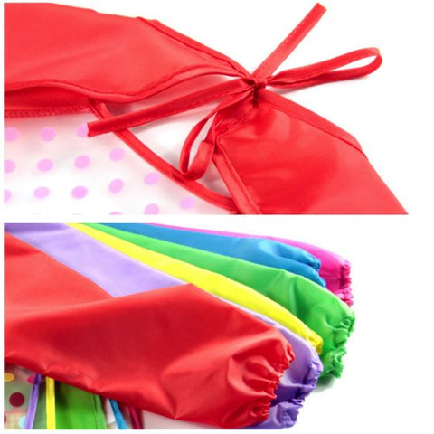Baby Bibs Waterproof Long Sleeve Feeding Plastic Apron