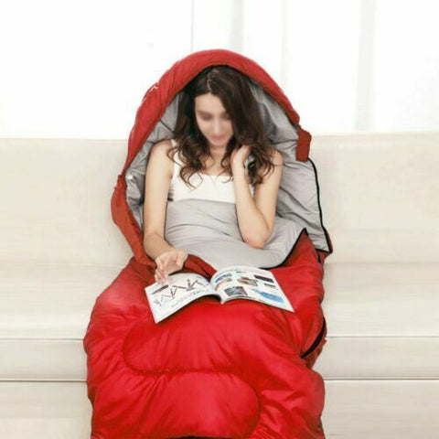 Lightweight Camping Sleep Bag Envelope Style Hooded Thin Hollow Sleeping Bag for Adults & Kids Camping, Travelling and More Outdoors Activities