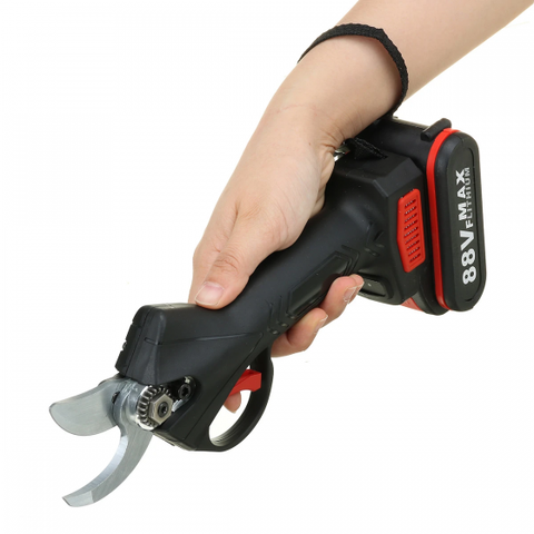 88V Cordless Pruner Electric Pruning Shear with 2 Lithium-ion Battery Efficient Fruit Tree Bonsai Pruning Branche Cutter Scissor