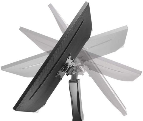 Dual Height Adjustable Monitor Stand Desk Mount for 2 LCD Computer Flat Screens, VESA 75 and 100 Fits 22, 23, 24, 27 Inch