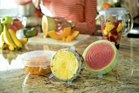 6PCS Stretch Reusable Silicone Bowl Wraps