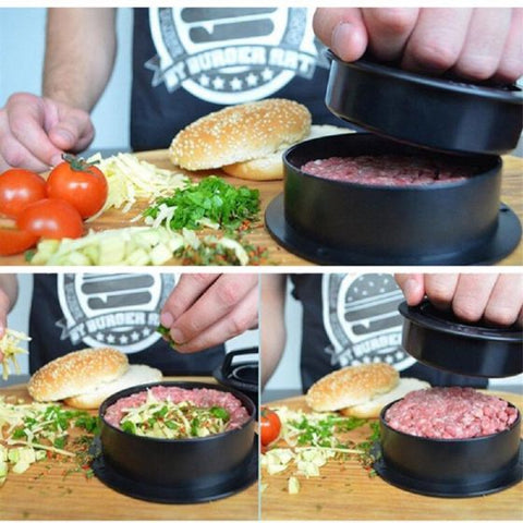 3 In 1 Burger Press Hamburger Patty Maker Slider Press Stuffed Press Burger Patties Cookery Mold