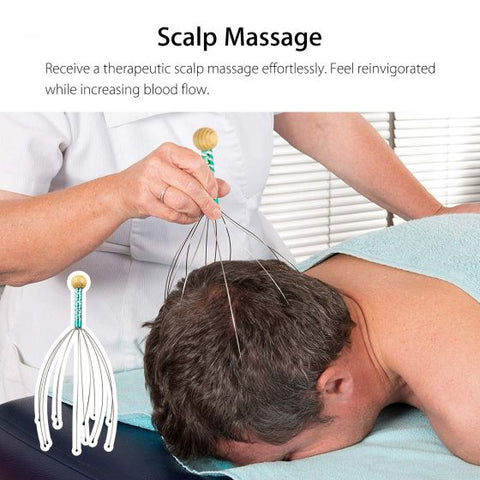 Scalp Massage Machine Head Massager Scalp Scratcher 12 Fingers Head Scratcher For Head Massage Body Relaxing Hair Massage