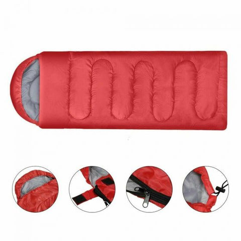 Lightweight Camping Sleep Bag Envelope Style Hooded Thin Hollow Sleeping Bag for Adults & Kids Camping, Travelling and More Outdoors Activities