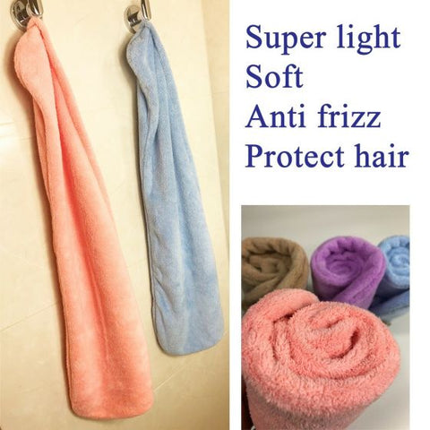 Microfiber Hair Towel Wrap for Women Quick Dry Hair Turban for Drying Curly, Long & Thick Hair (10 inch X 26 inch)