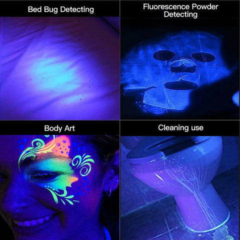 51 LED 395 nM UV Flashlight Ultraviolet Blacklight Aluminium Torch Light Lamp