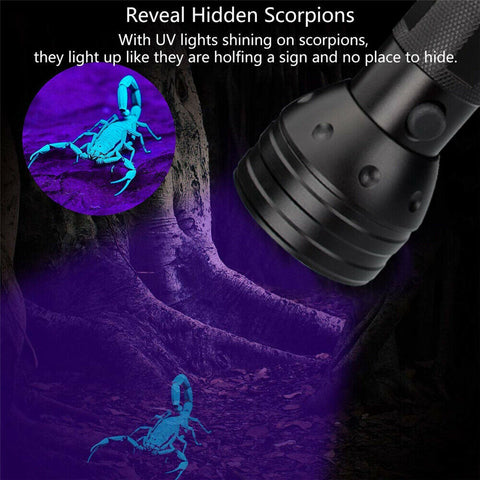 51 LED 395 nM UV Flashlight Ultraviolet Blacklight Aluminium Torch Light Lamp