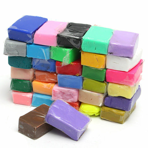 64PCS Craft Polymer Clay Modelling Moulding DIY Toy Sculpey Fimo Block