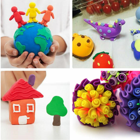 64PCS Craft Polymer Clay Modelling Moulding DIY Toy Sculpey Fimo Block