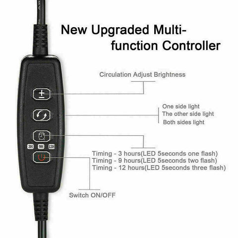 4 Head 40W 80 LED Grow Light Growing Veg Flower Indoor Clip Plant Lamp