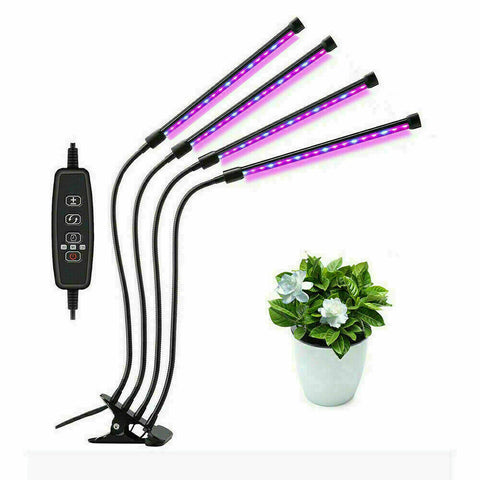 4 Head 40W 80 LED Grow Light Growing Veg Flower Indoor Clip Plant Lamp