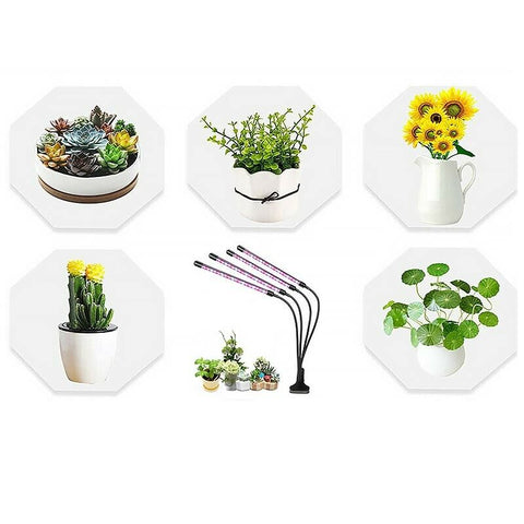 4 Head 40W 80 LED Grow Light Growing Veg Flower Indoor Clip Plant Lamp