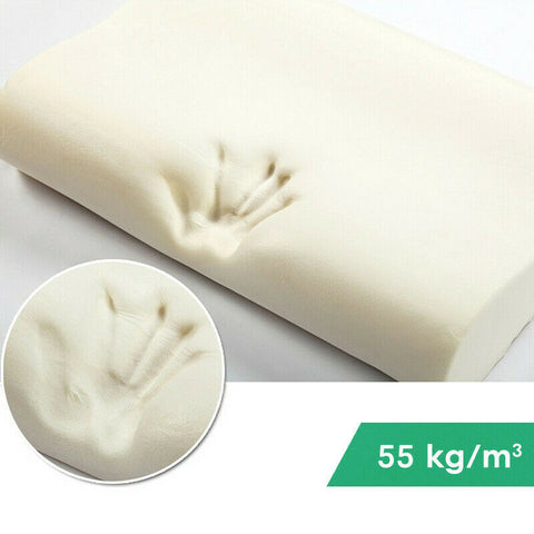 Luxury Soft Contour Bamboo Pillow Memory Foam Fabric Fibre Cover Bed
