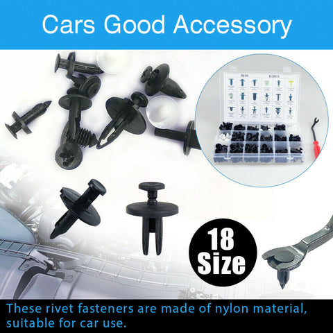 415PCS  Car Plastic Push Pin Rivet Fasteners Trim Panel Moulding Clip