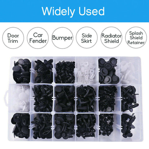415PCS  Car Plastic Push Pin Rivet Fasteners Trim Panel Moulding Clip