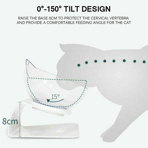 Double Elevated Pet Bowl Bowls Stand Cat Dog Feeder Food Water Raised Lifted