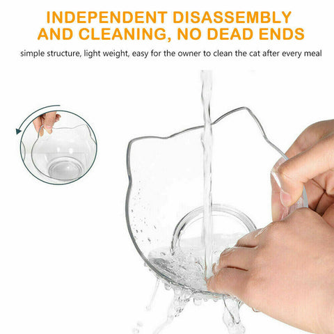 Double Elevated Pet Bowl Bowls Stand Cat Dog Feeder Food Water Raised Lifted