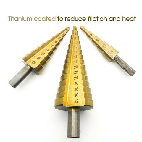 3PCS HSS  Drill Titanium Bit Set