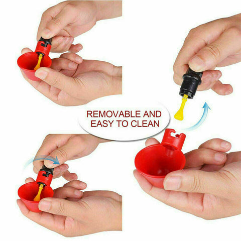 25x Automatic Cups Water Feeder Poultry Chicken Waterer