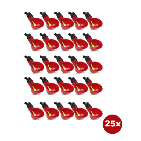 25x Automatic Cups Water Feeder Poultry Chicken Waterer