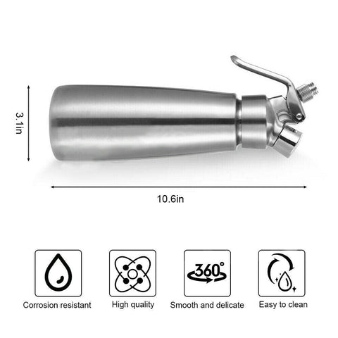 Cream Whipper Whip Coffee Dessert Butter Dispenser Chargers Foam Whipped 500ML