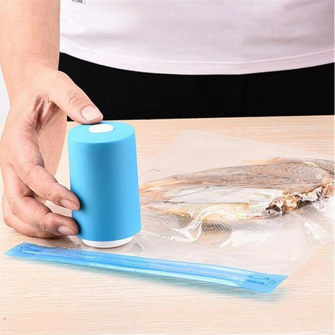 Mini Automatic Compression Air Pump Portable USB Sealer + 10 Reusable Vacuum Bag