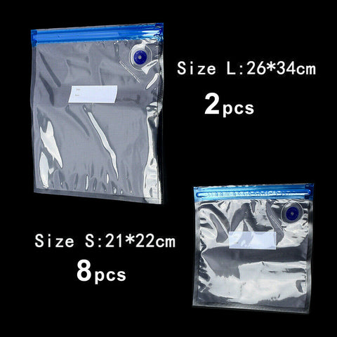 Mini Automatic Compression Air Pump Portable USB Sealer + 10 Reusable Vacuum Bag