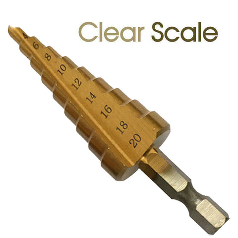 3pcs HSS Step Cone Drill Bit Set 3-20mm + Pouch