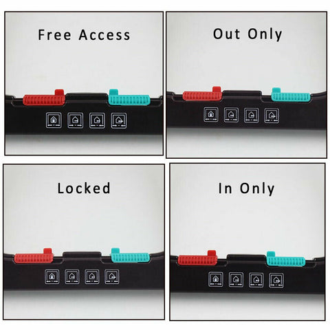 4-Way Lockable Pet Flap Door Screen White Large Size