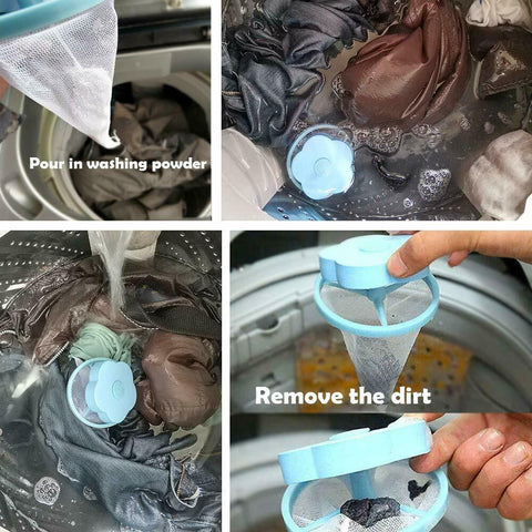 4x Washing Machine Filter Bag Laundry Tool