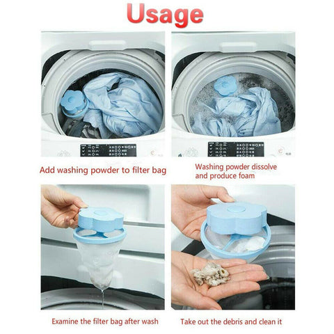 4x Washing Machine Filter Bag Laundry Tool