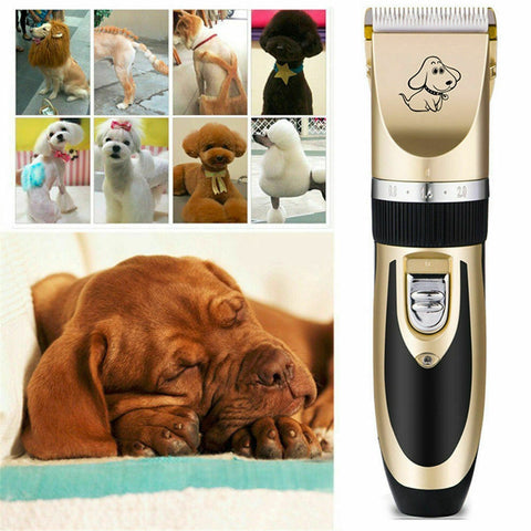 Cordless Electric Rechargeable Dog Clipper Grooming Comb Set Pet Hair Wireless