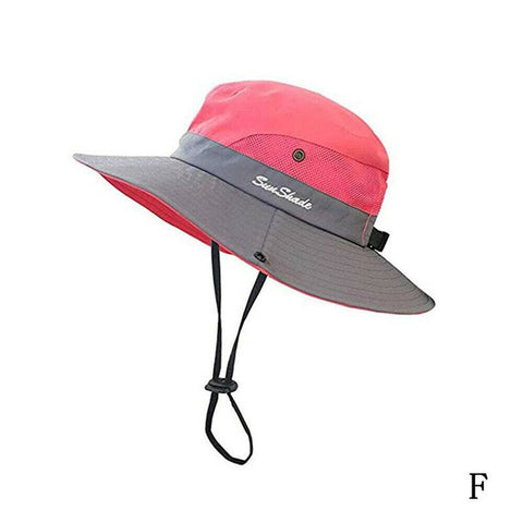 Summer Sun Protective Bucket Hat Fishing Hiking Travel Beach Big Wide Brim Cap