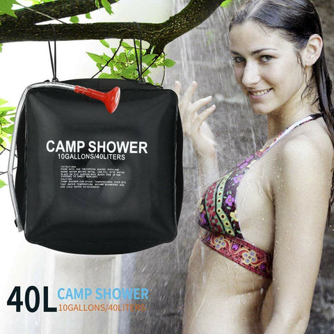 40L Portable Solar Heating Outdoor Camp Shower Bag