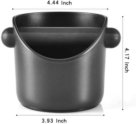 Coffee Waste Container Espresso Grinds Knock Box Tamper Tube Bin Black Bucket