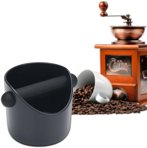 Coffee Waste Container Espresso Grinds Knock Box Tamper Tube Bin Black Bucket