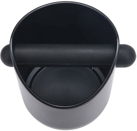 Coffee Waste Container Espresso Grinds Knock Box Tamper Tube Bin Black Bucket
