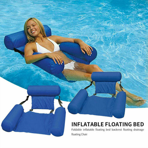 Inflatable Floating Water Hammock Float Pool Lounge Bed Swimming Chair Sea Beach