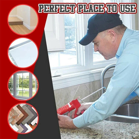 17PCS Caulking Tool Scraper Nozzles Spatulas Filler Spreader Sealant
